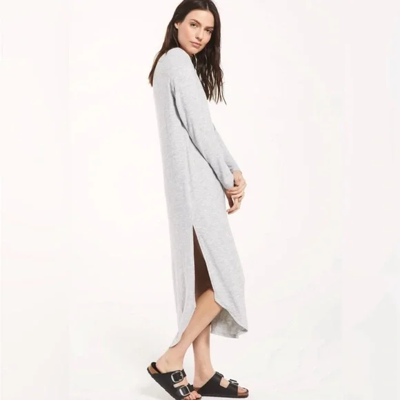 z supply grey dress Jasper Midi Sweater Dress